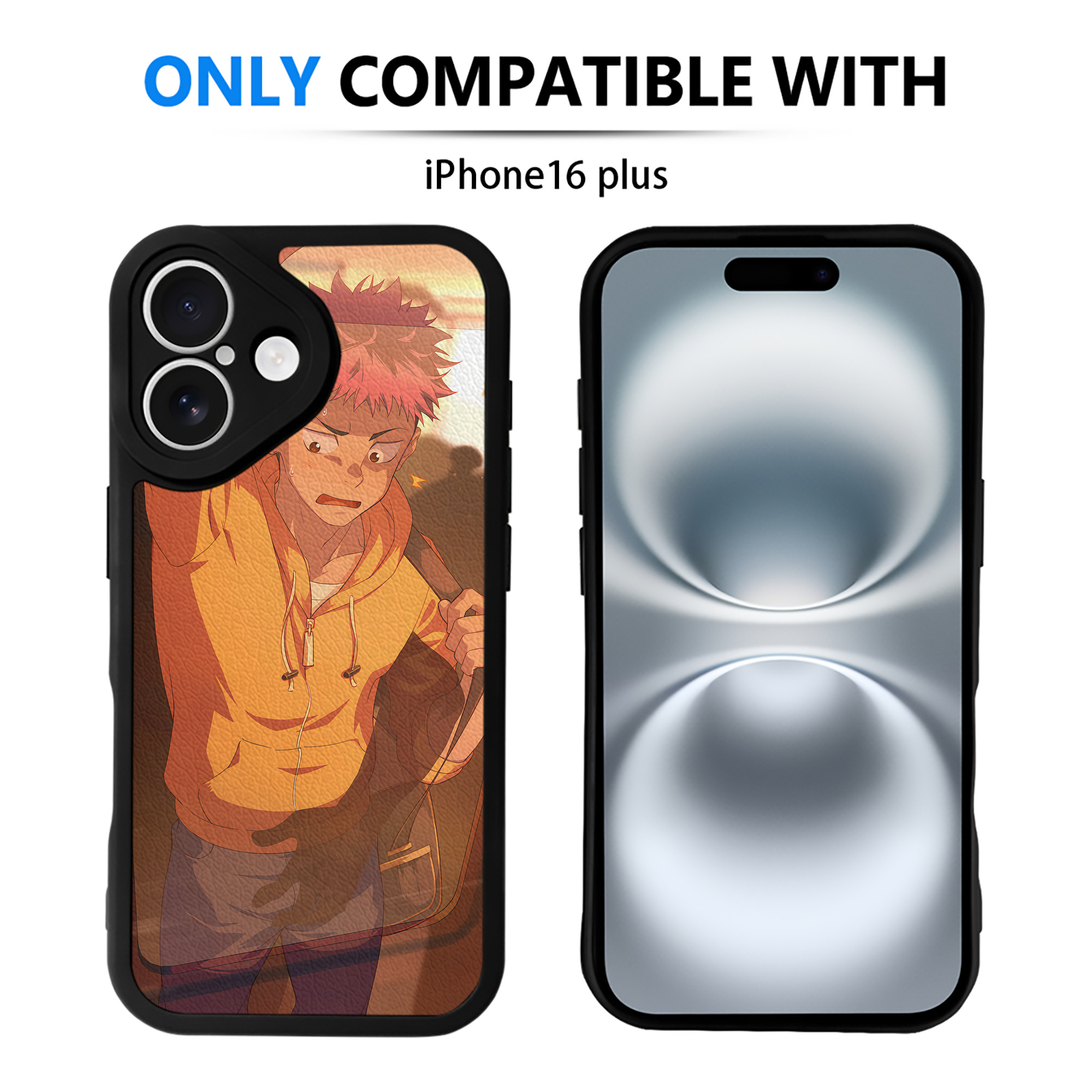 （画像用） 呪術廻戦 Jujutsu Kaisen 【iPhone 16シリーズ対応】シリコンスマホケース（レザー調） 材質：シリコン